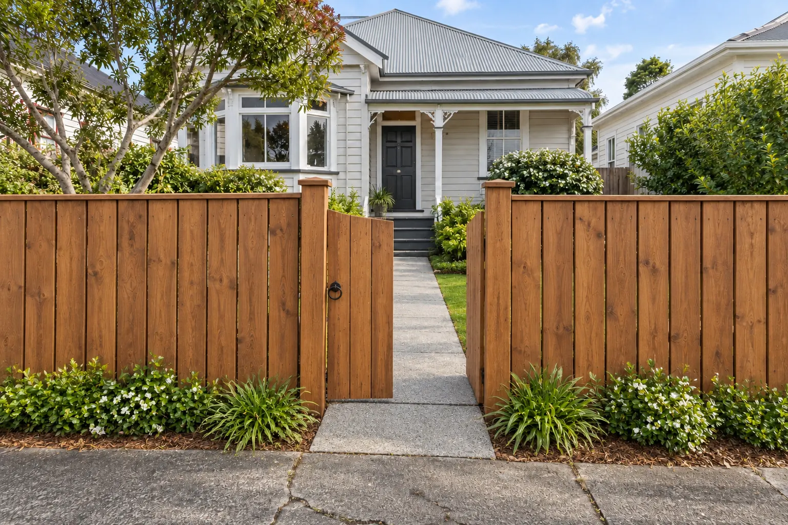Fence & entry after renovation