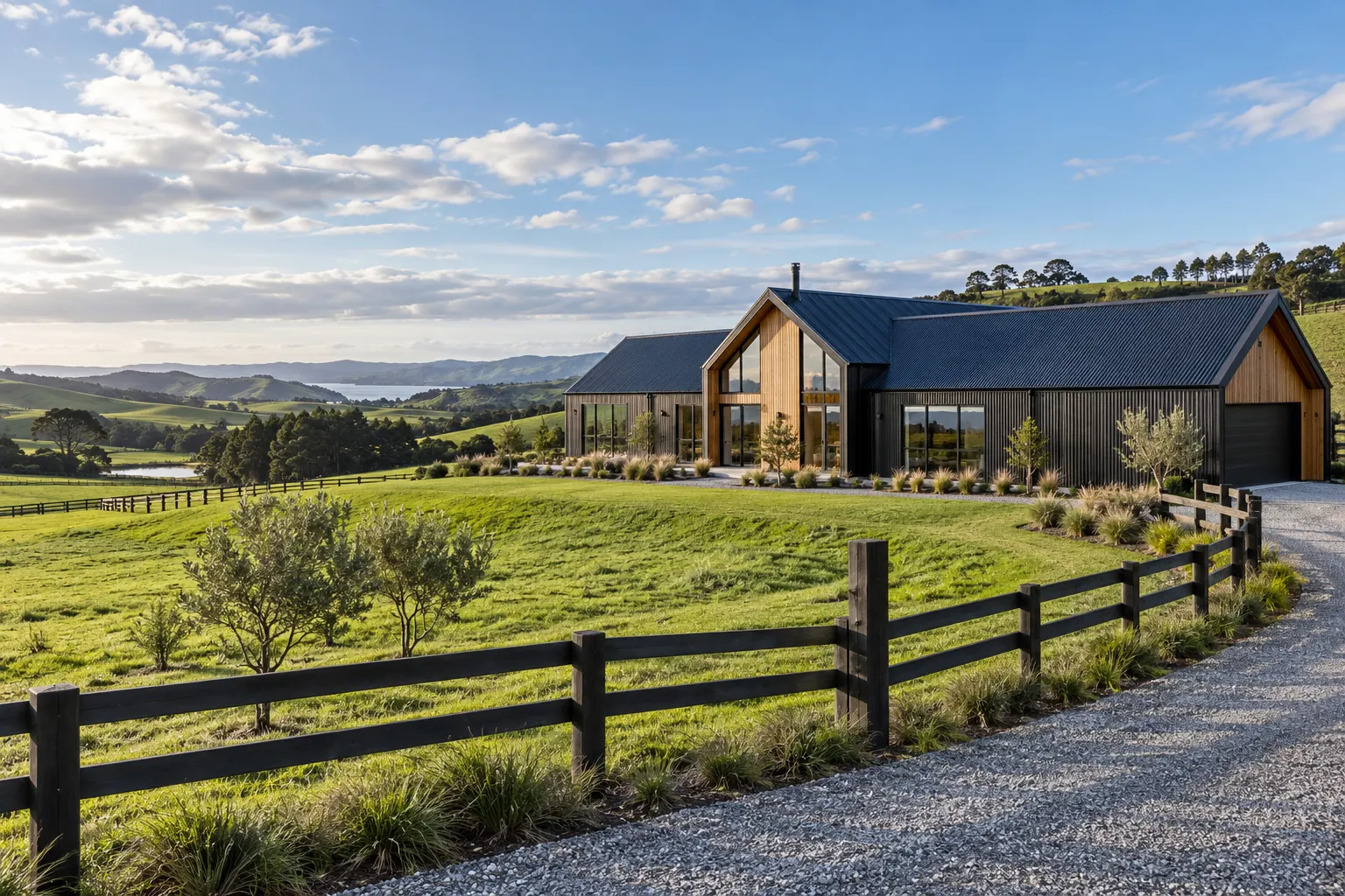 Farm lifestyle property with modern barn-style home