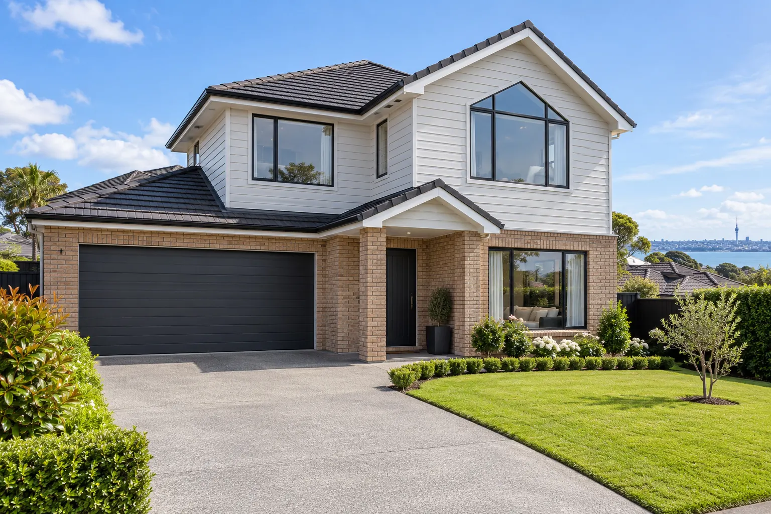 Modern standalone New Zealand family house built by NYJ Construction