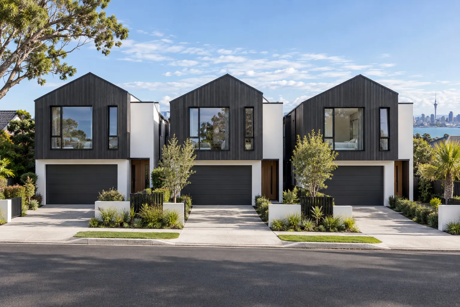 Modern terraced townhouses — new build